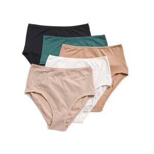 ESSENTIALS Multi 5pk Fits Everybody High-waisted Brief Panties